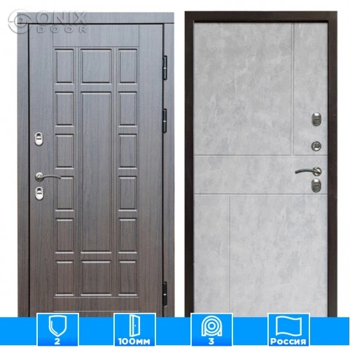 Входная дверь Престиж 126311 венге бетон светлый