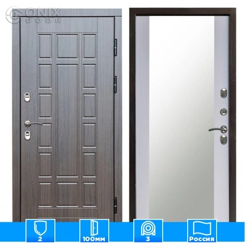 Входная дверь Престиж 126335 венге Зеркало белый софт