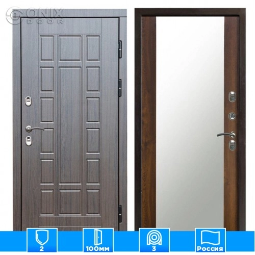 Входная дверь Престиж 126337 венге Зеркало дуб