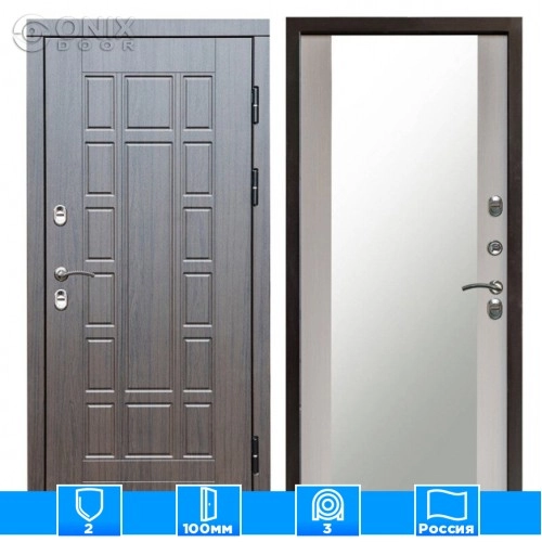 Входная дверь Престиж 126338 венге Зеркало лиственница