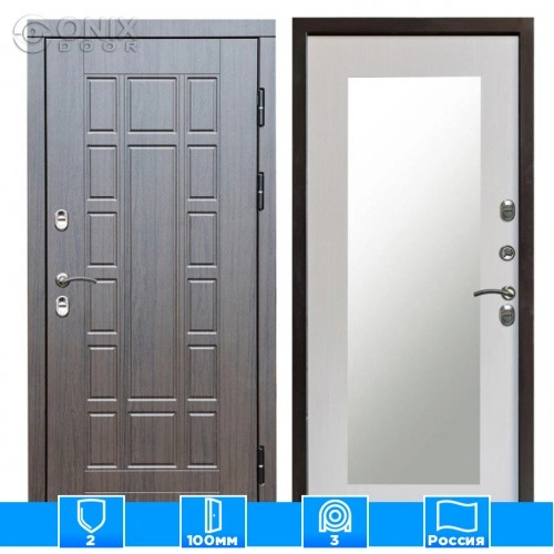 Входная дверь Престиж 126341 венге Зеркало триумф лиственница