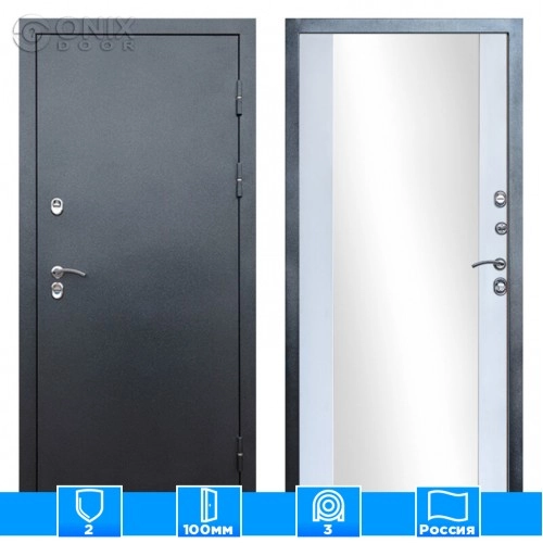 Входная дверь Престиж 126376 Зеркало белый софт