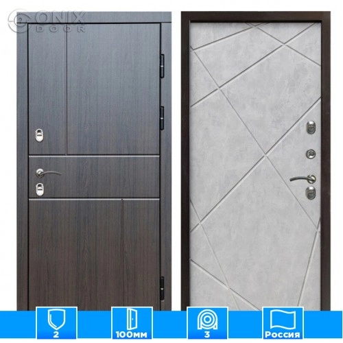 Входная дверь Престиж 126397 венге Бетон светлый