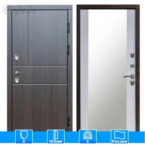 Входная дверь Престиж 126412 венге Зеркало белый софт