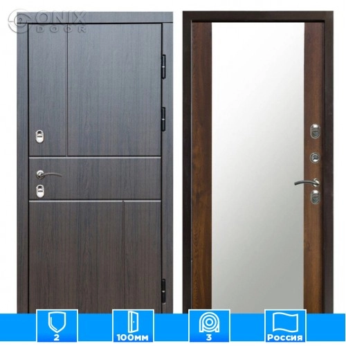 Входная дверь Престиж 126414 венге Зеркало дуб