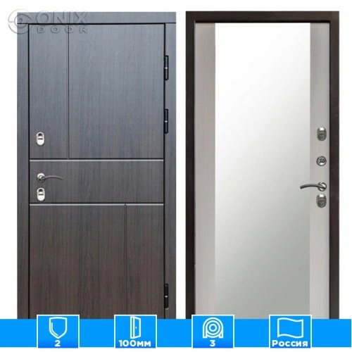 Входная дверь Престиж 126415 венге Зеркало лиственница