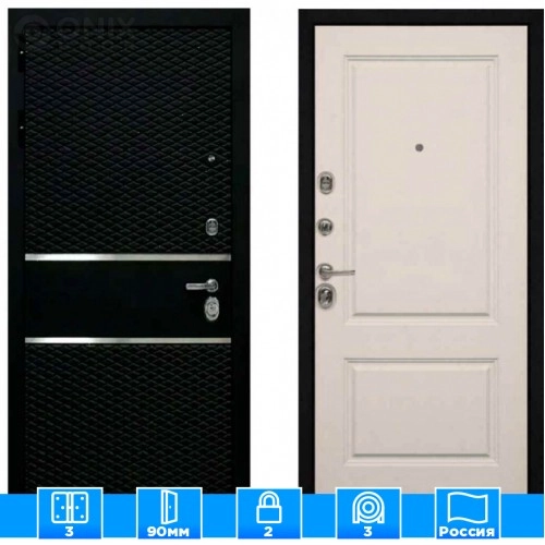 Входная дверь Мираж 121476 Светлый/Черный