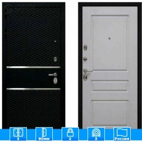 Входная дверь Мираж 121482 Серый/Черный