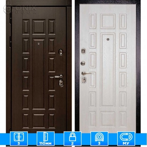 Входная дверь Мираж 121533 Светлый/Венге