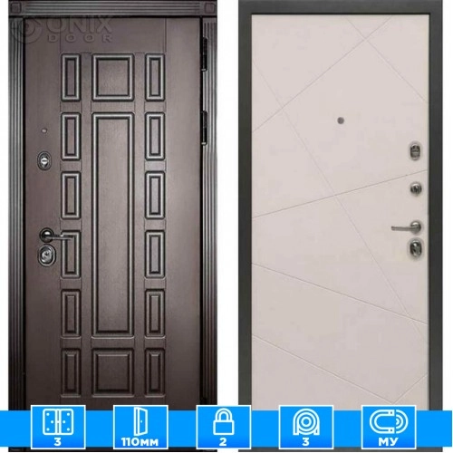 Входная дверь Мираж 121535 Светлый/Венге