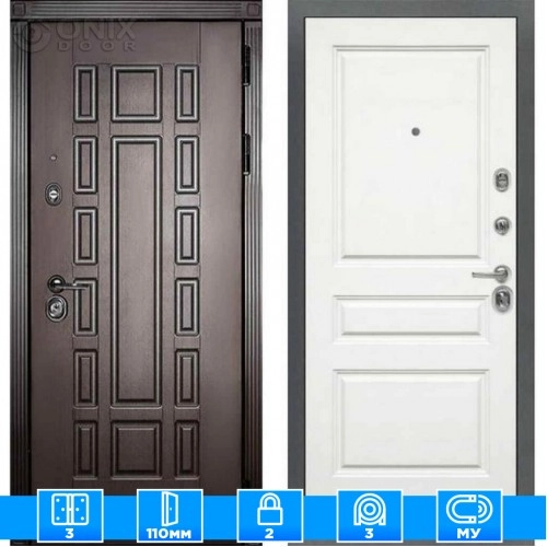 Входная дверь Мираж 121537 Серый/Венге