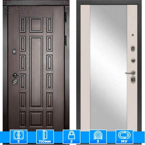 Входная дверь Мираж 121541 Светлый/Венге