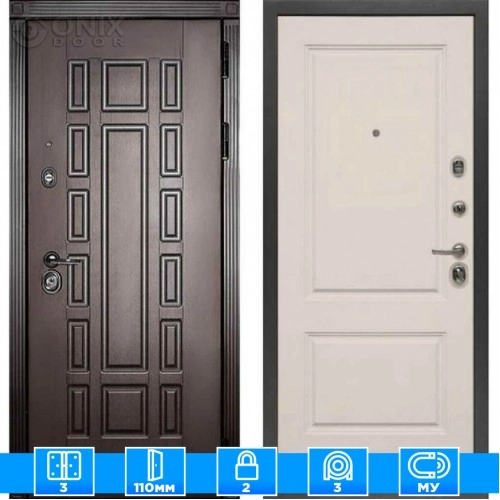 Входная дверь Мираж 121544 Светлый/Венге