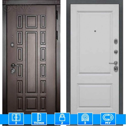 Входная дверь Мираж 121545 Серый/Венге