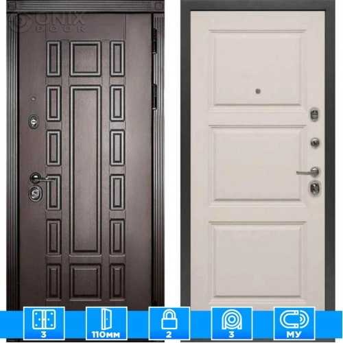 Входная дверь Мираж 121547 Светлый/Венге