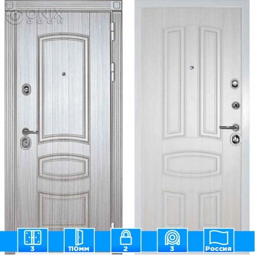 Входная дверь Мираж 121550 Светлый/Серый