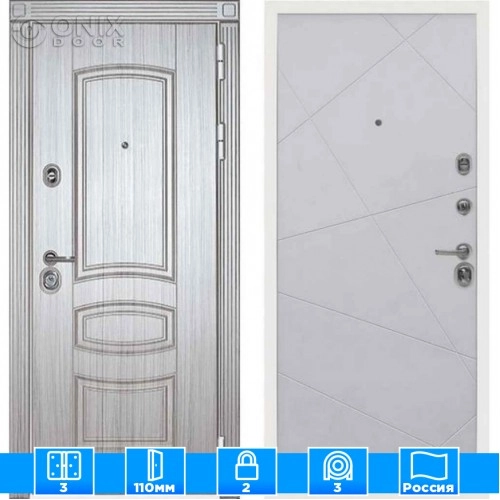 Входная дверь Мираж 121552 Серый/Серый