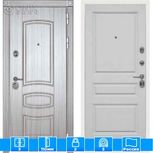 Входная дверь Мираж 121554 Серый/Серый