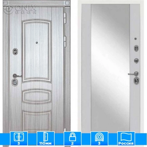 Входная дверь Мираж 121557 Серый/Серый