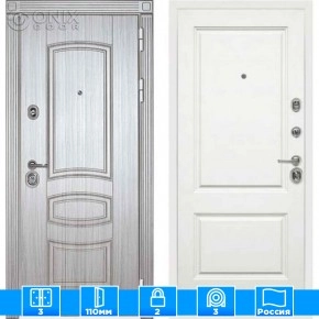 Входная дверь Мираж 121558 Белый/Серый