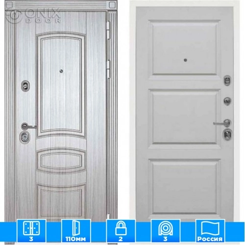 Входная дверь Мираж 121561 Серый/Серый