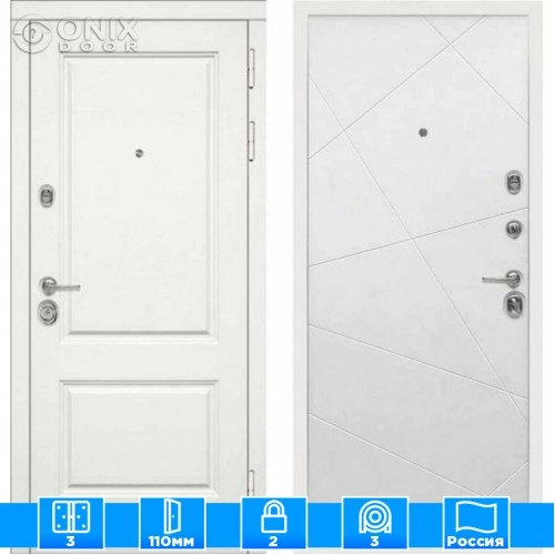 Входная дверь Мираж 121562 Белый/Белый