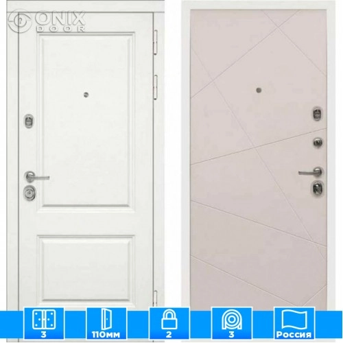 Входная дверь Мираж 121563 Светлый/Белый