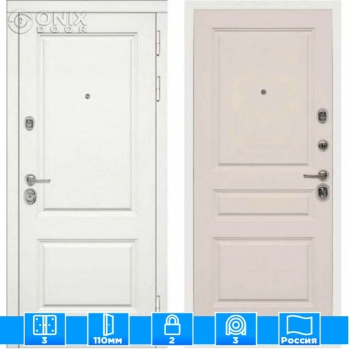 Входная дверь Мираж 121566 Светлый/Белый