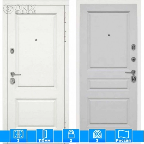 Входная дверь Мираж 121567 Серый/Белый