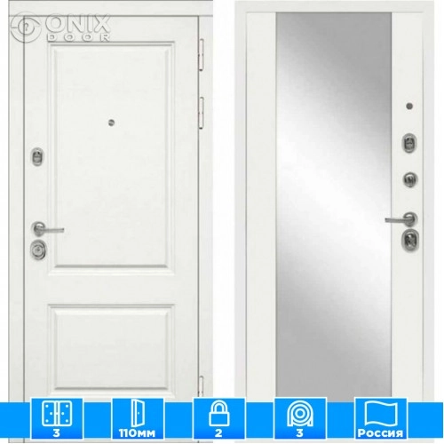 Входная дверь Мираж 121568 Белый/Белый