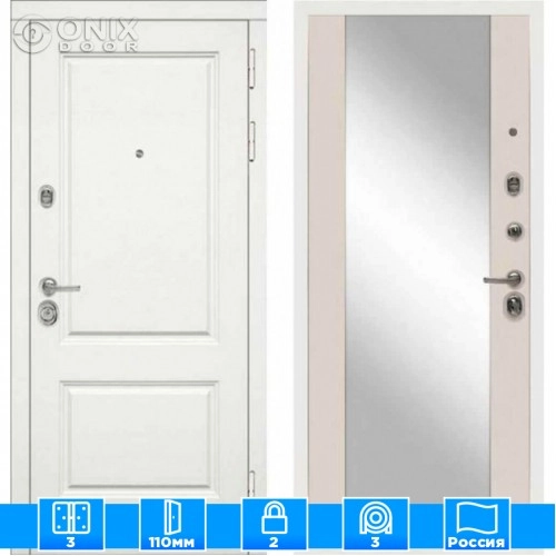 Входная дверь Мираж 121569 Светлый/Белый