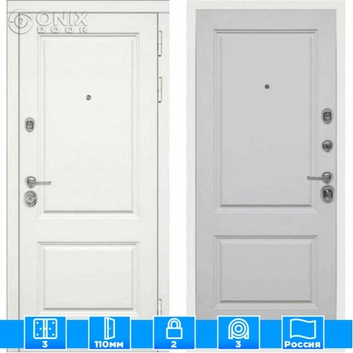 Входная дверь Мираж 121573 Серый/Белый