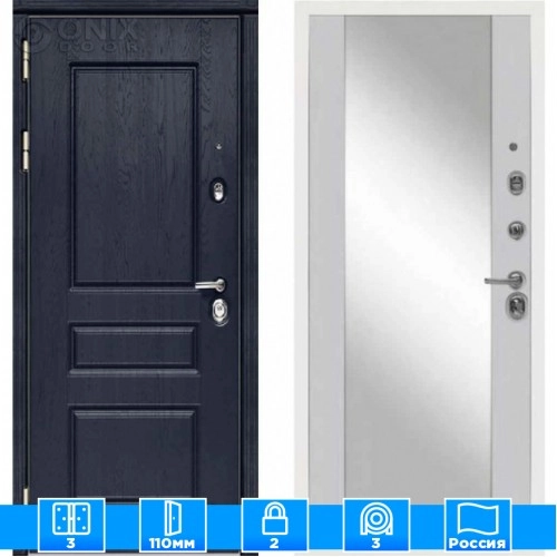 Входная дверь Мираж 121584 Серый/Синий