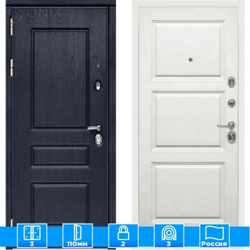 Входная дверь Мираж 121586 Белый/Синий