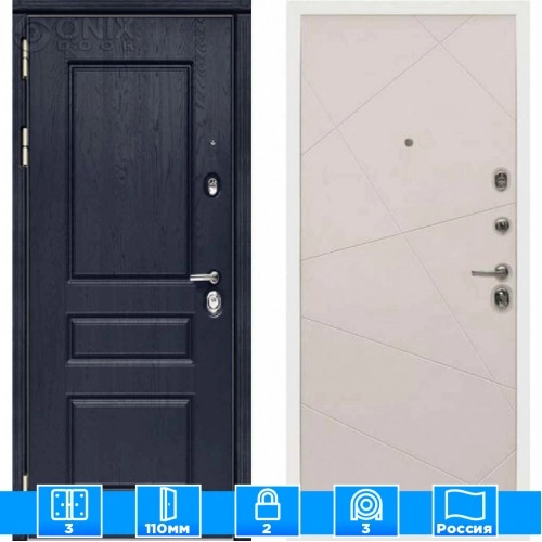 Входная дверь Мираж 121588 Светлый/Синий