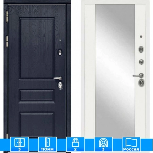 Входная дверь Мираж 121589 Белый/Синий