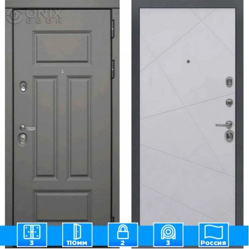 Входная дверь Мираж 121594 Серый/Серый