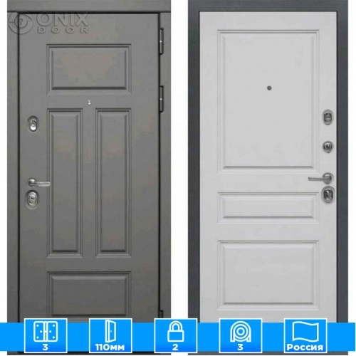 Входная дверь Мираж 121597 Серый/Серый