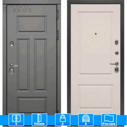 Входная дверь Мираж 121602 Белый/Светлый