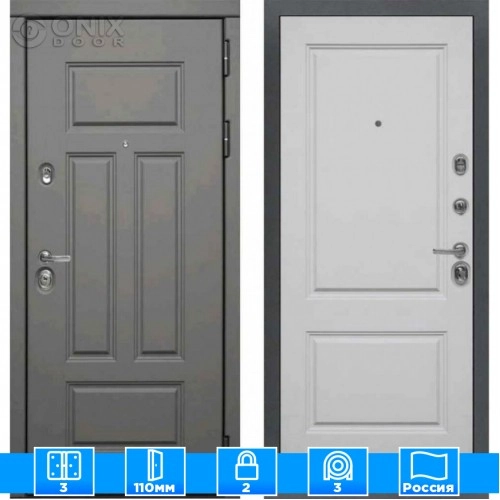 Входная дверь Мираж 121603 Серый/Серый