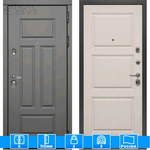 Входная дверь Мираж 121605 Светлый/Серый