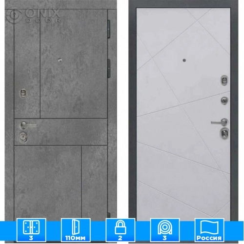 Входная дверь Мираж 121609 Серый/Серый