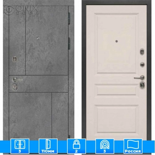 Входная дверь Мираж 121611 Светлый/Серый