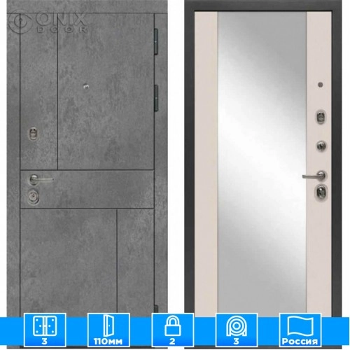 Входная дверь Мираж 121614 Светлый/Серый