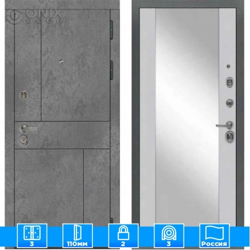 Входная дверь Мираж 121615 Серый/Серый