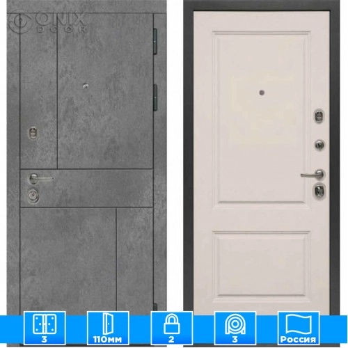 Входная дверь Мираж 121617 Светлый/Серый