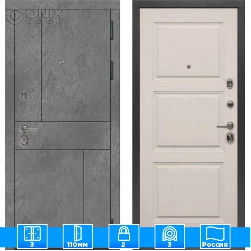 Входная дверь Мираж 121620 Светлый/Серый