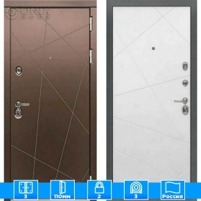 Входная дверь Мираж 121622 Белый/Коричневый