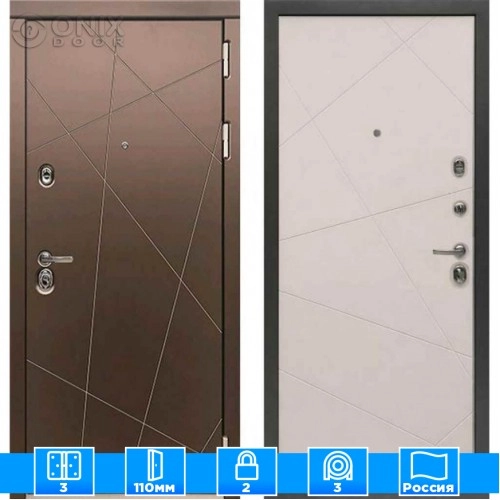 Входная дверь Мираж 121623 Светлый/Коричневый