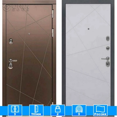 Входная дверь Мираж 121624 Серый/Коричневый